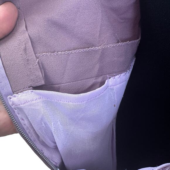 Vintage 1950s Lavender Wiggle Dress with Ornate Buckle Belt – Size Medium - Picture 10 of 16